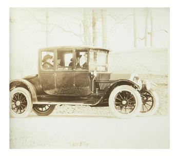 (COLE MOTOR CAR COMPANY) Salesmans album with 18 photos of the Indianapolis-based automobile company titled Cole The Standardized Car.